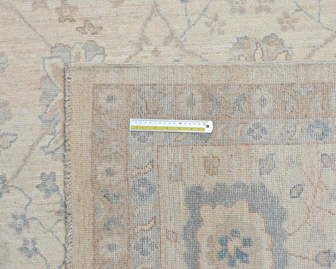 12x15 Beige Ziegler Afghan Hand Knotted Wool Area Rug